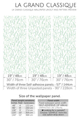 natural simple leaf peel and stick wallpaper specifiation