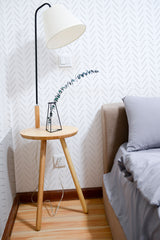 removable wallpaper simple herringbone pattern bedroom accent wall simple interior