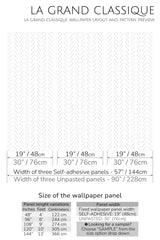 simple herringbone peel and stick wallpaper specifiation
