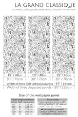 forest line art peel and stick wallpaper specifiation