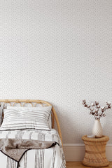 cozy bedroom interior rattan furniture decor minimal star accent wall