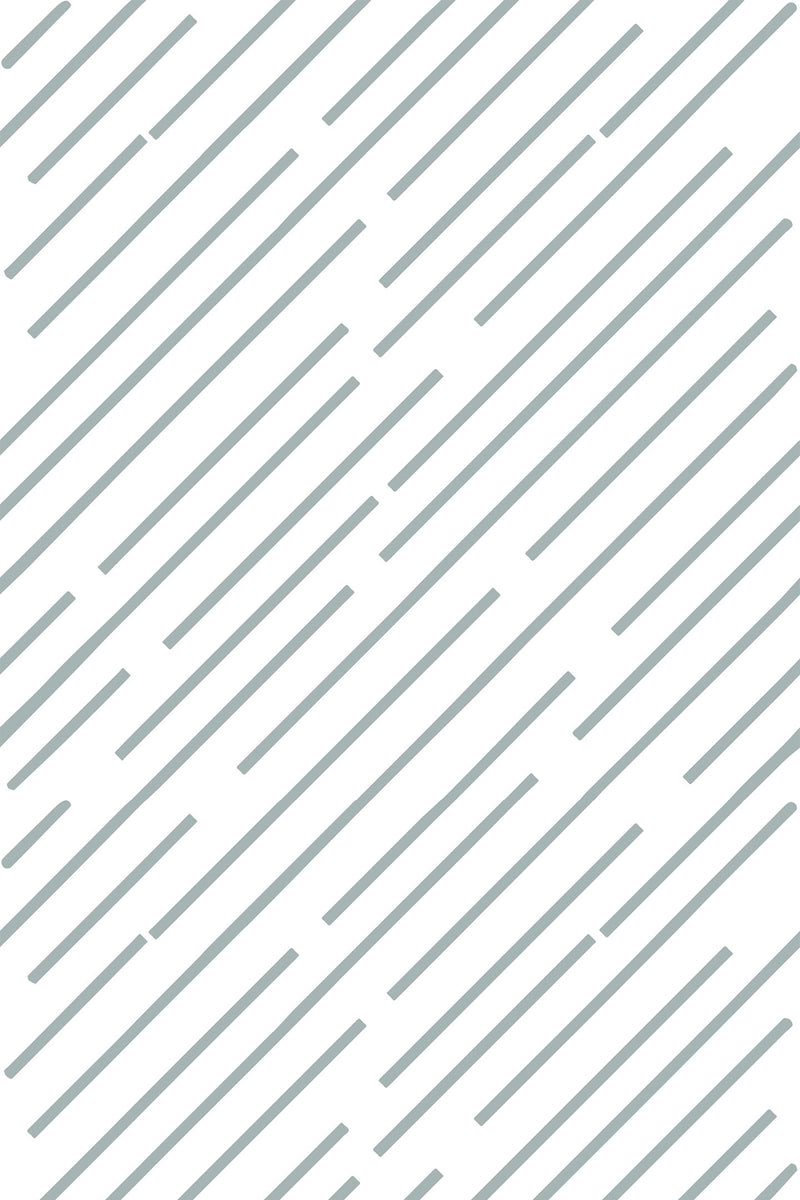 Diagonal lines arranged in a consistently repeating pattern with thin, evenly spaced, parallel stripes creating a minimalist and modern design. The lines are oriented in various directions, forming a dynamic look. The wallpaper features a simple, clean aesthetic in a neutral color palette, perfect for contemporary interiors. Peel and stick removable wallpaper.