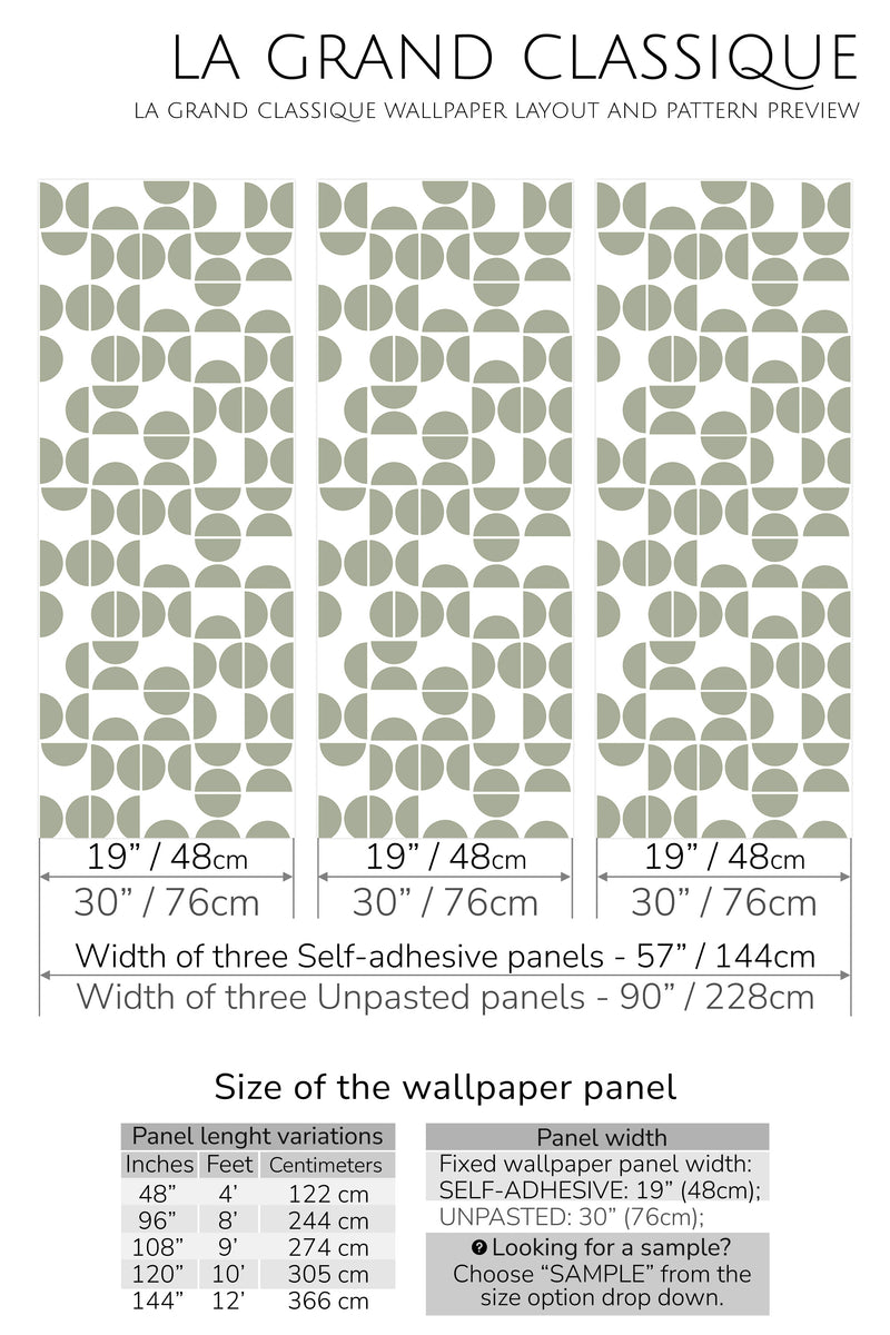 mid century peel and stick wallpaper specifiation