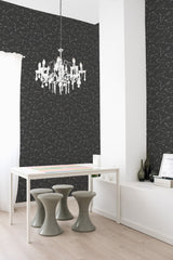 self adhesive wallpaper constellations pattern dining room table chandelier home decor