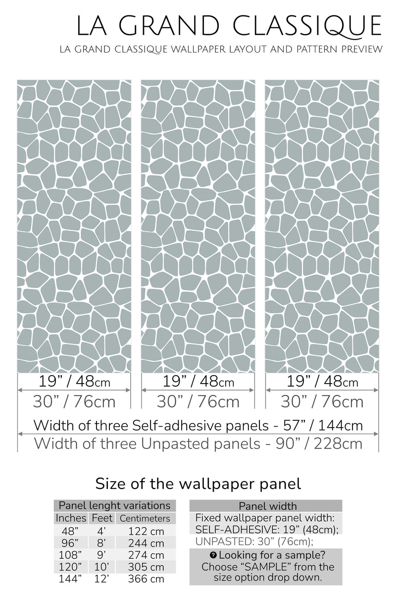 large terrazzo peel and stick wallpaper specifiation