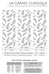 feather design peel and stick wallpaper specifiation
