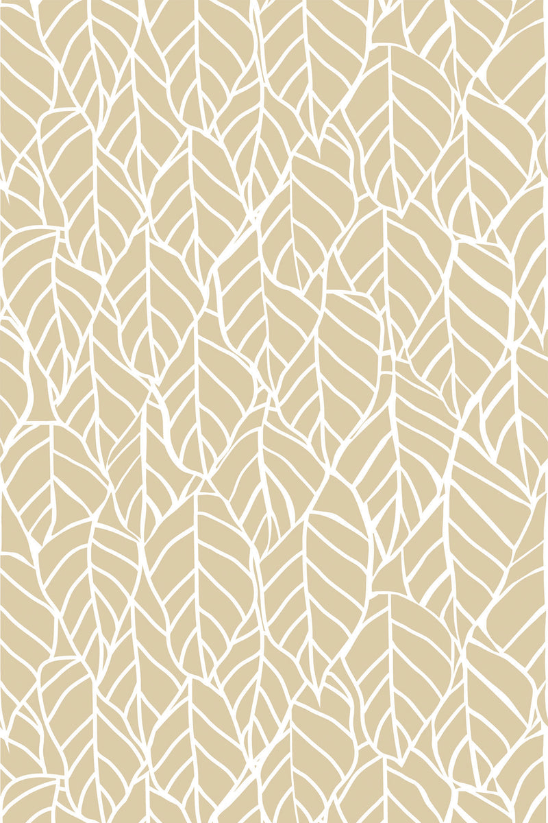 hand drawn leaf wallpaper pattern repeat