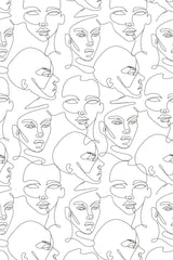 Line art face