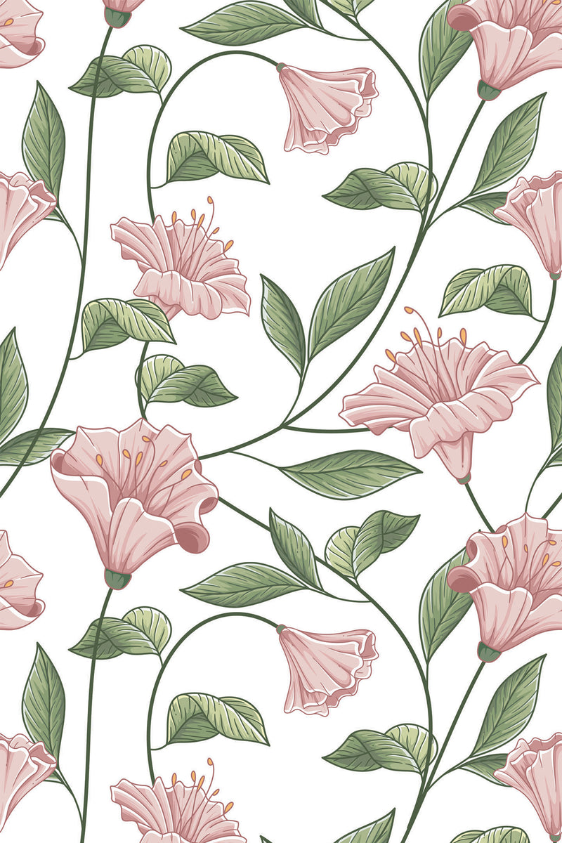 girly floral wallpaper pattern repeat