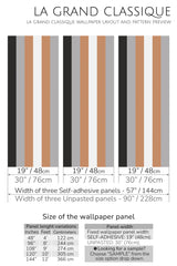 classic stripe peel and stick wallpaper specifiation