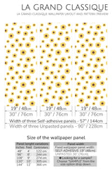 sunflower peel and stick wallpaper specifiation