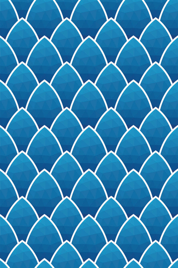 blue seamless art deco wallpaper pattern repeat