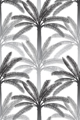 gray and black palm trees wallpaper pattern repeat