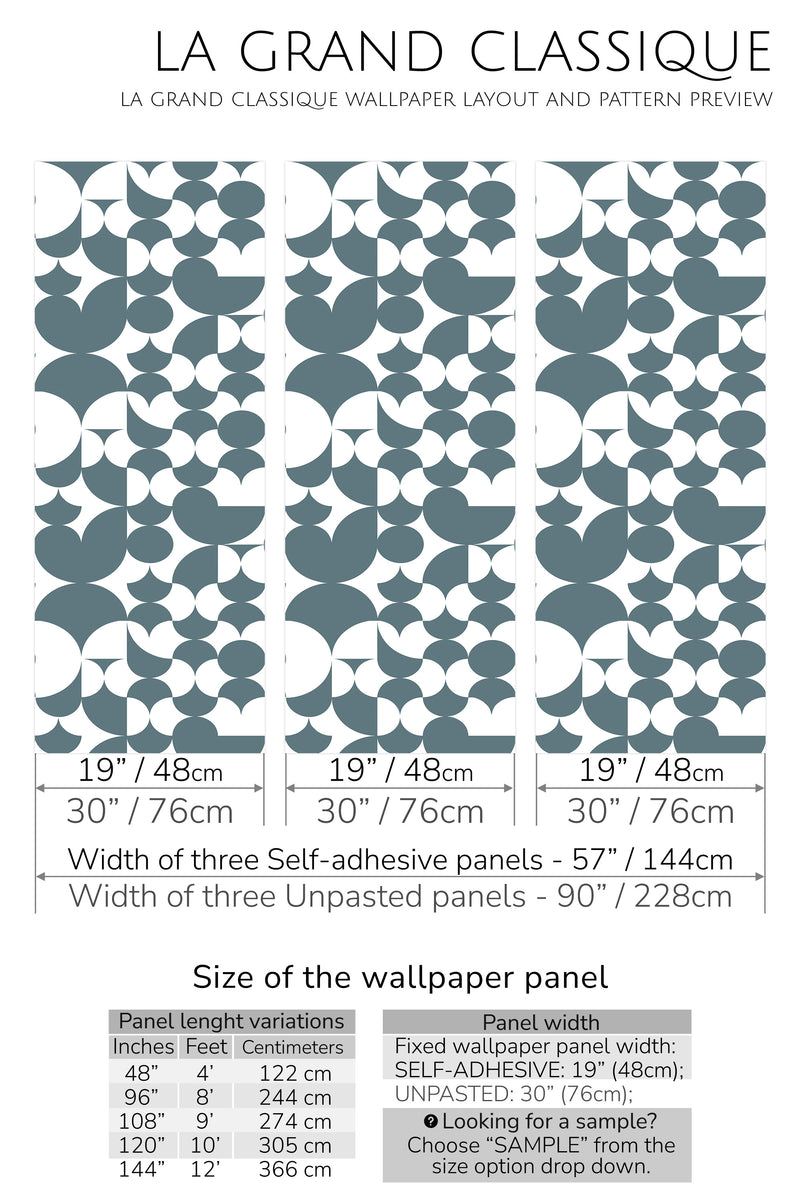 vintage circle peel and stick wallpaper specifiation