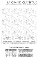 body line art peel and stick wallpaper specifiation