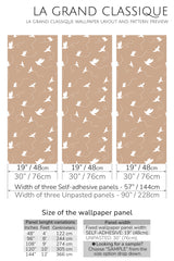 flying birds peel and stick wallpaper specifiation