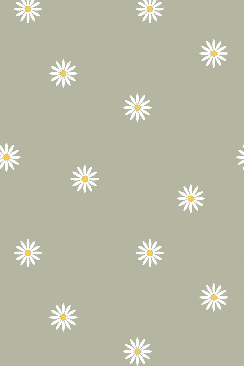 minimal daisy wallpaper pattern repeat