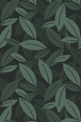 bold green leaf wallpaper pattern repeat