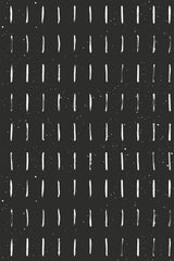 Black background with a pattern of thin, vertical white short lines arranged in a grid, creating a modern, minimalistic design. Peel and stick removable wallpaper.