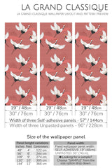 bird pattern peel and stick wallpaper specifiation