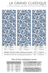 heron pattern peel and stick wallpaper specifiation