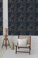 modern living room rattan chair decorative vase golden tree pattern