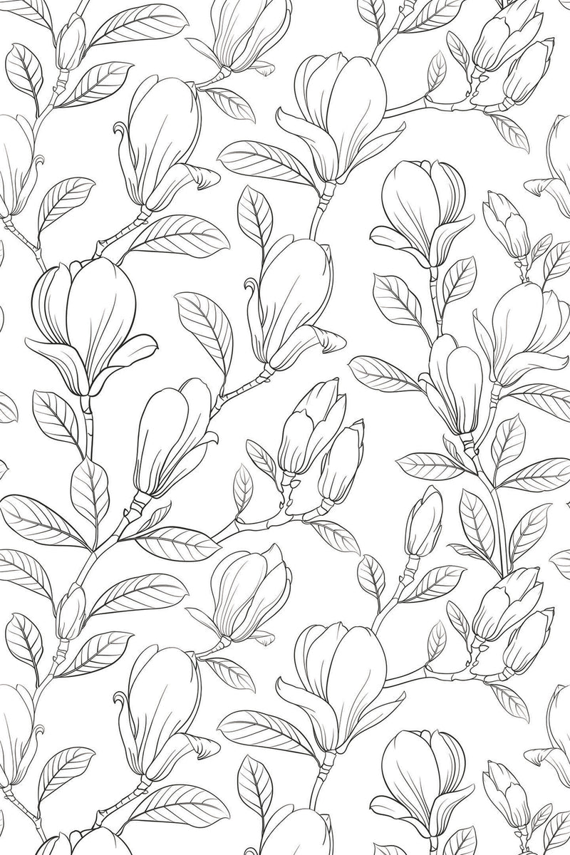 seamless minimal floral wallpaper pattern repeat
