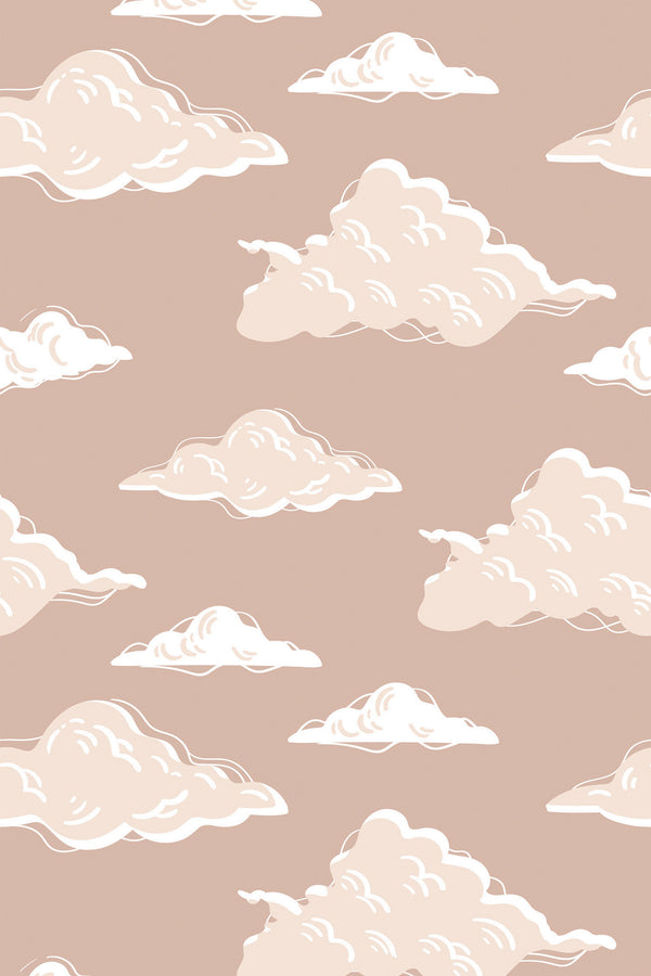 neutral cloud wallpaper pattern repeat