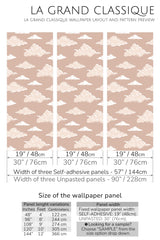 neutral cloud peel and stick wallpaper specifiation