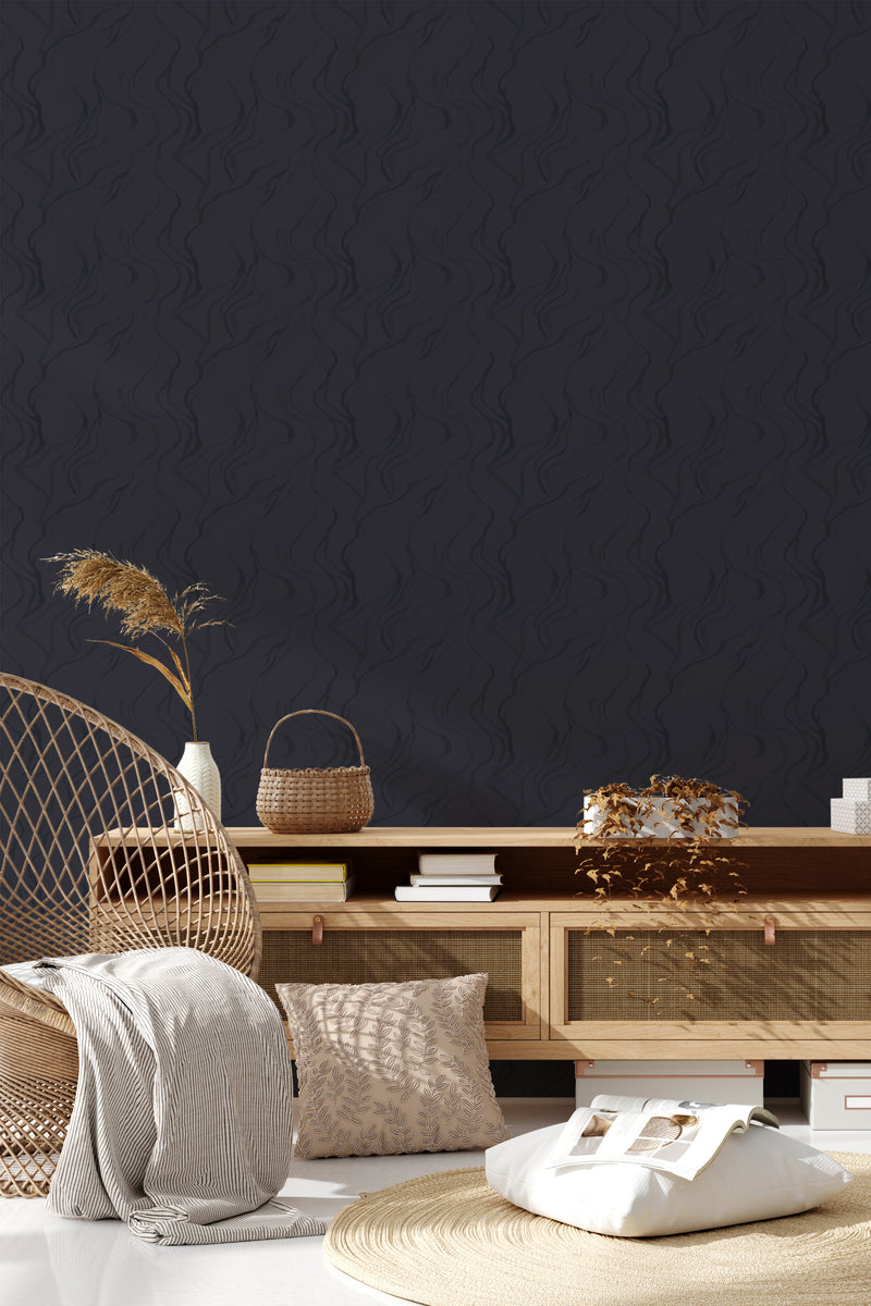 living room rattan furniture decorative plant fancy black line wall decor