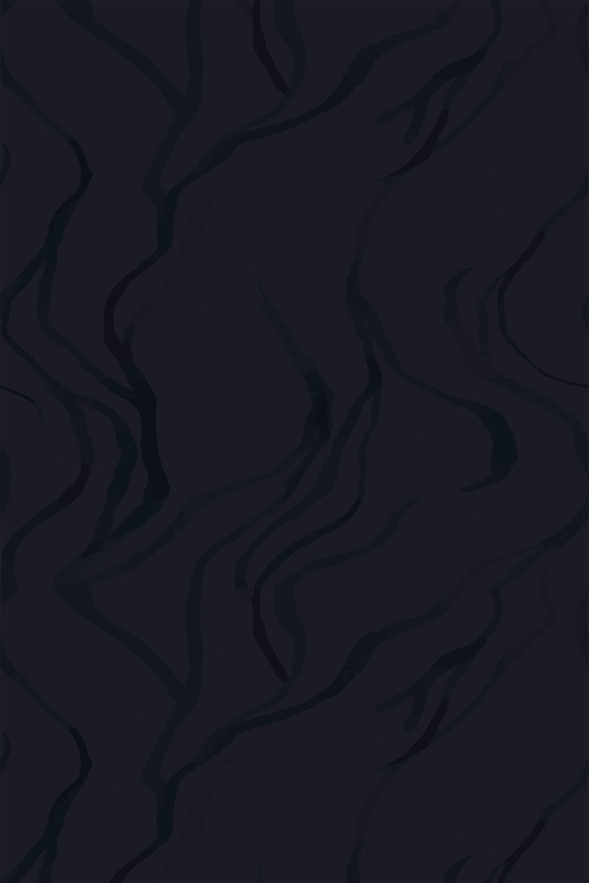 Abstract dark wallpaper with subtle, wavy black lines that create a flowing, organic pattern. Ideal for a modern and sophisticated space, this design offers a minimalist yet stylish aesthetic. Peel and stick removable wallpaper.