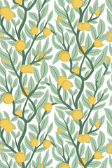 citrus tree green wallpaper pattern repeat