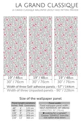 pastel floral peel and stick wallpaper specifiation