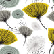 Mid-century dandelion Wallpaper