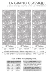 seamless dandelion peel and stick wallpaper specifiation