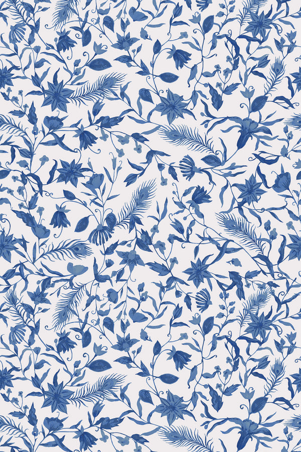 blue farmhouse wallpaper pattern repeat