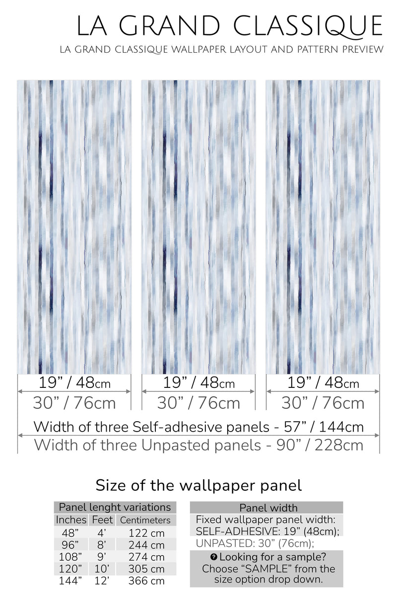 blue lines peel and stick wallpaper specifiation