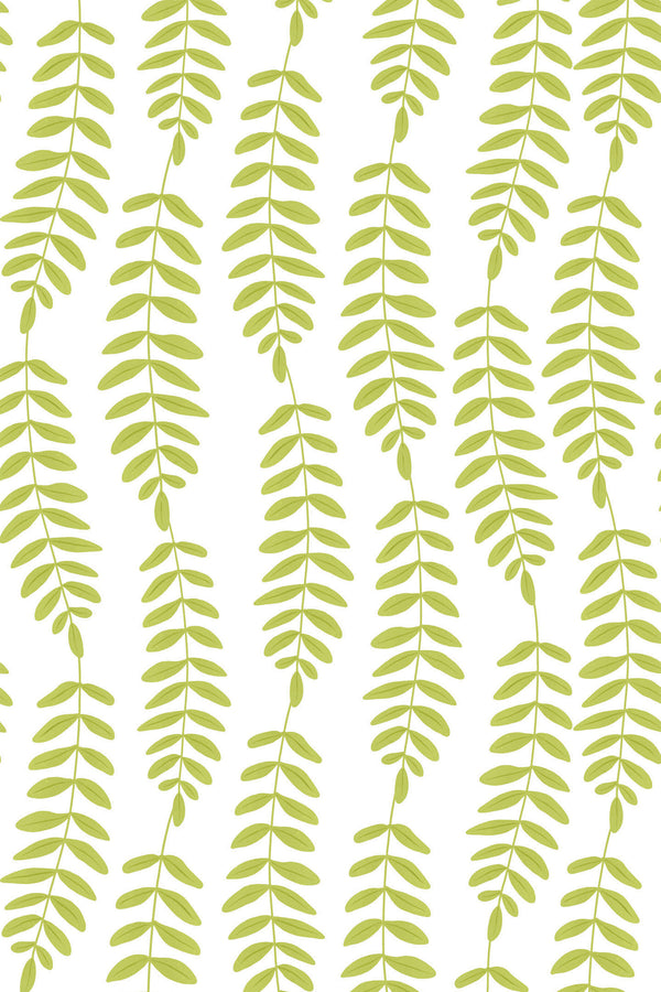 green leaf line wallpaper pattern repeat