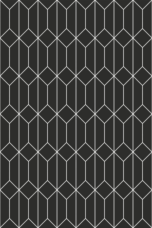 black geometric hexagon wallpaper pattern repeat