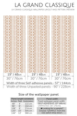 ethnic stripe peel and stick wallpaper specifiation