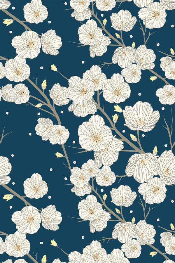 Dark blue floral