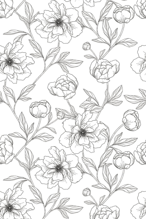 Flower line art