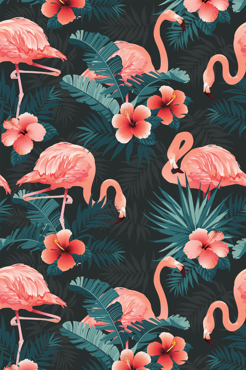 bold flamingo wallpaper pattern repeat