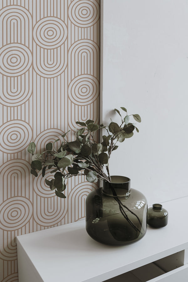 home decor plant decorative vase living room line circle pattern