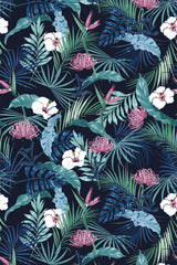 Dark tropical flowers