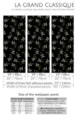 white flower peel and stick wallpaper specifiation