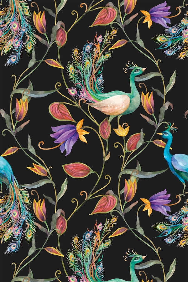 exotic bird wallpaper pattern repeat