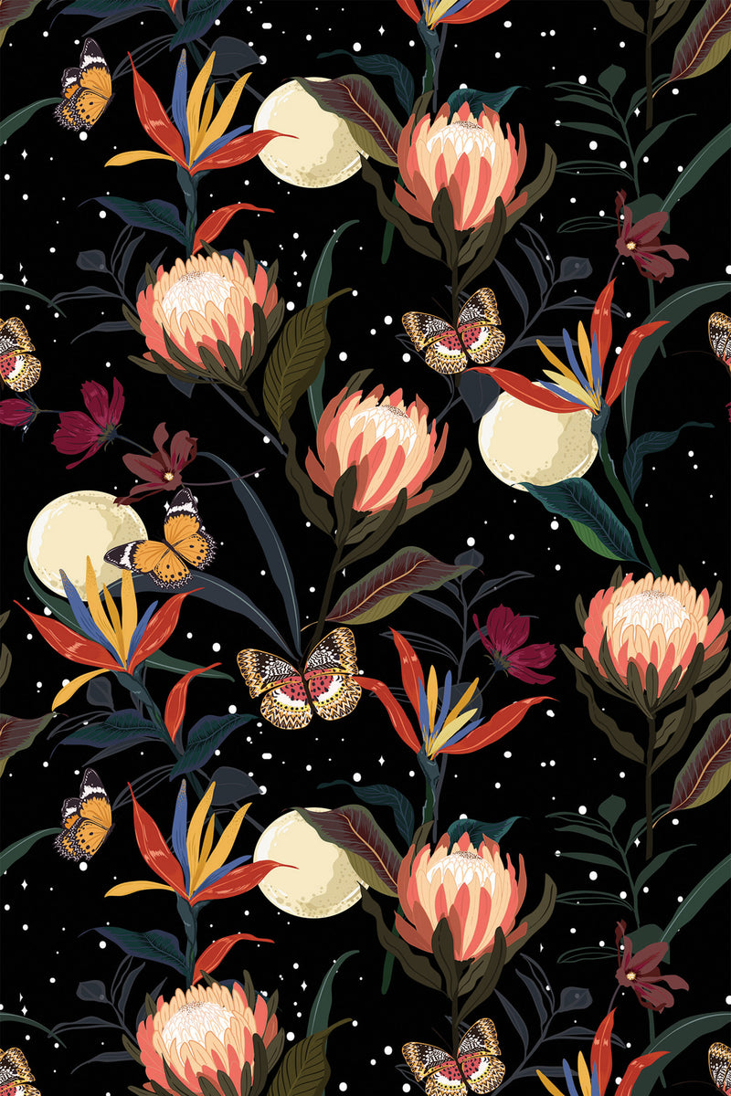 exotic night wallpaper pattern repeat