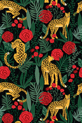 tiger rose wallpaper pattern repeat