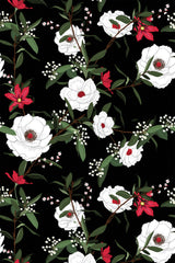 Black floral